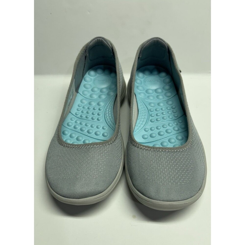 Crocs Womens Reviva Flat Size Gray Comfort Slip On Ballet Sneakers Shoes  7